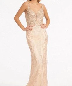 Elizabeth K GL3069 - Sleeveless Embellished Evening Gown