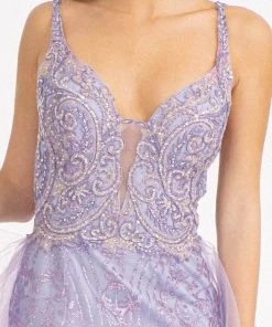 Elizabeth K GL3069 - Sleeveless Embellished Evening Gown