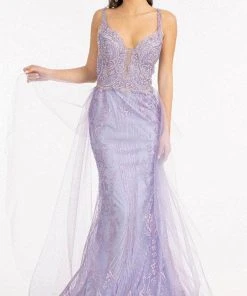 Elizabeth K GL3069 - Sleeveless Embellished Evening Gown
