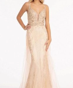Elizabeth K GL3069 - Sleeveless Embellished Evening Gown