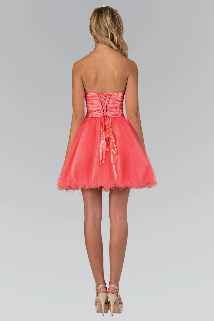 Elizabeth K - GS1345 Jeweled Strapless Lace-up Back Cocktail Dress 5 Elizabeth K - GS1345 Jeweled Strapless Lace-up Back Cocktail Dress