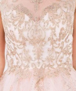 Elizabeth K - GS1964 Cap Sleeve Glitter Illusion Dress 17 Elizabeth K - GS1964 Cap Sleeve Glitter Illusion Dress