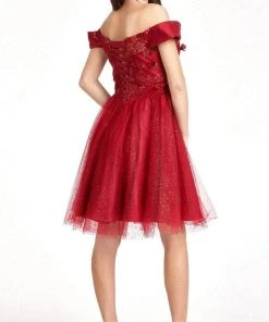 Elizabeth K GS1978 - Sweetheart Glitter Cocktail Dress