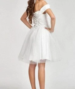 Elizabeth K GS1978 - Sweetheart Glitter Cocktail Dress