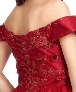 Elizabeth K GS1978 - Sweetheart Glitter Cocktail Dress