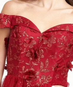 Elizabeth K GS1978 - Sweetheart Glitter Cocktail Dress