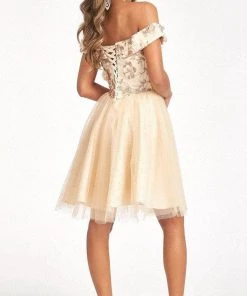 Elizabeth K GS1978 - Sweetheart Glitter Cocktail Dress