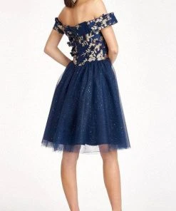 Elizabeth K GS1978 - Sweetheart Glitter Cocktail Dress