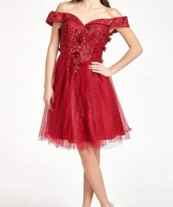 Elizabeth K GS1978 - Sweetheart Glitter Cocktail Dress