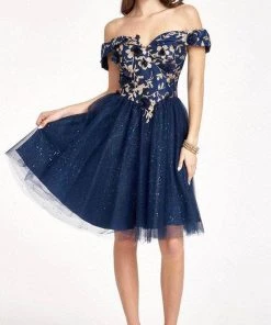 Elizabeth K GS1978 - Sweetheart Glitter Cocktail Dress