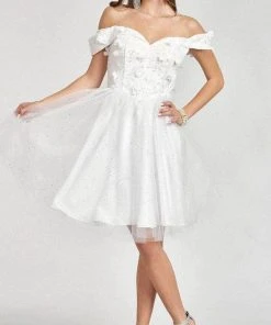 Elizabeth K GS1978 - Sweetheart Glitter Cocktail Dress