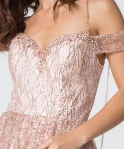 Elizabeth K - GS2834 Beaded Off-Shoulder A-Line Cocktail Dress 16 Elizabeth K - GS2834 Beaded Off-Shoulder A-Line Cocktail Dress