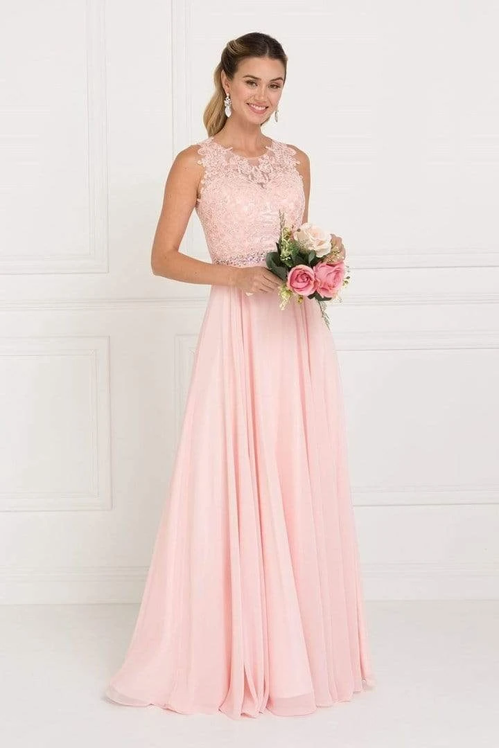 Elizabeth K - Illusion Jewel Embellished Lace A-Line Gown GL2417 4 Elizabeth K - Illusion Jewel Embellished Lace A-Line Gown GL2417