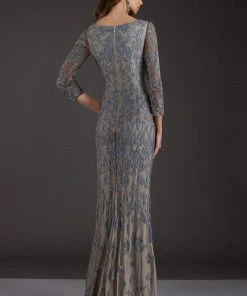 Feriani Couture - 18004 Embellished V-neck Sheath Dress