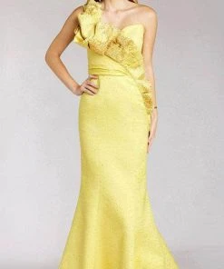 Feriani Couture 18152 - Ruffled One-Shoulder Mermaid Gown