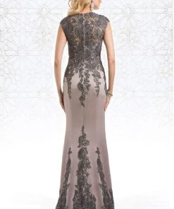 Feriani Couture - 18456 Floral Embellished Long Dress