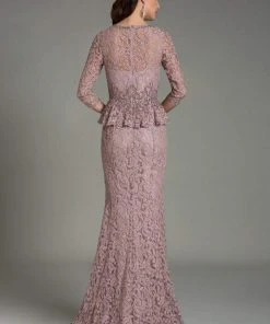 Feriani Couture - 18512 Peplum Lace Evening Gown