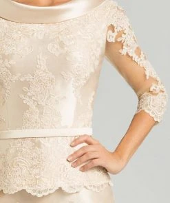 Feriani Couture - 18557 Lace Bateau Sheath Dress