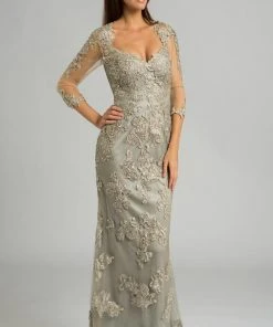 Feriani Couture - 18571 Sheer Lace Evening Gown