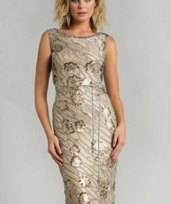 Feriani Couture - 18601 Shimmering Bateau Cocktail Dress