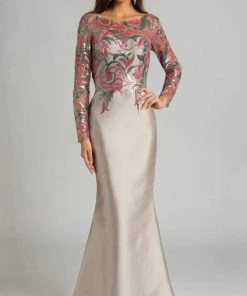 Feriani Couture - 18606 Embellished Bateau Neck Mermaid Dress