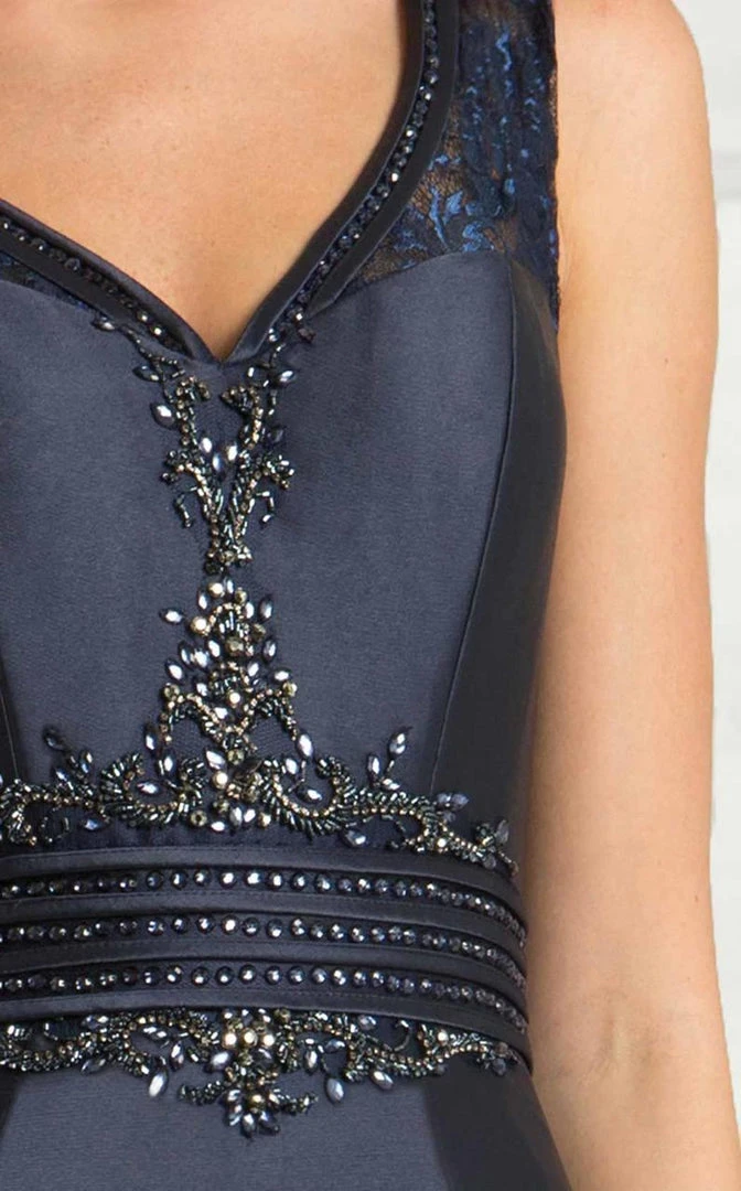 Feriani Couture - 18611 Embellished V-neck Mermaid Dress 6 Feriani Couture - 18611 Embellished V-neck Mermaid Dress