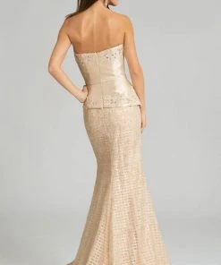 Feriani Couture - 18616 Strapless Embroidered Gown