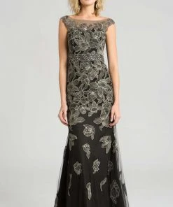 Feriani Couture - 18621 Sheer Illusion Embellished Gown