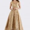 Feriani Couture - 18650 Cap Sleeve Embroidered High Low Gown