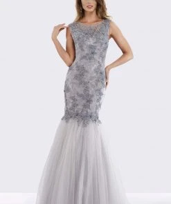 Feriani Couture - 18663 Mermaid Dress With Detachable Long Sleeves