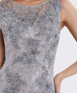 Feriani Couture - 18663 Mermaid Dress With Detachable Long Sleeves