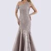 Feriani Couture - 18680 Embroidered Asymmetrical Fitted Mermaid Gown