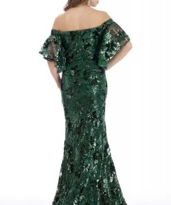 Feriani Couture - 18870 Sequin Embellished Off-Shoulder Dress