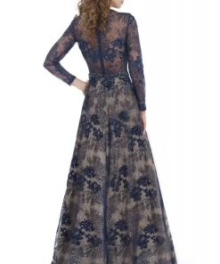 Feriani Couture - 18876 Embellished Illusion Jewel A-Line Dress