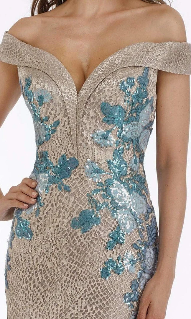 Feriani Couture - 18901 Sequin-Ornate Metallic Mermaid Gown 5 Feriani Couture - 18901 Sequin-Ornate Metallic Mermaid Gown