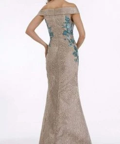 Feriani Couture - 18901 Sequin-Ornate Metallic Mermaid Gown