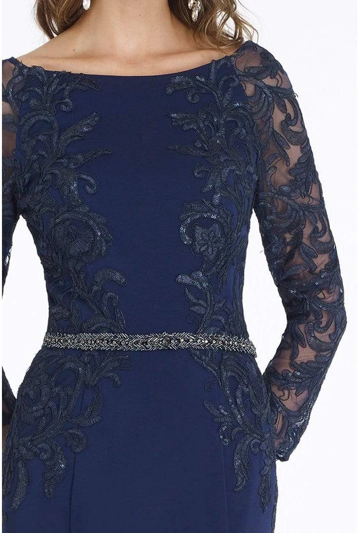 Feriani Couture - 18903 Embroidered Bateau Trumpet Dress 5 Feriani Couture - 18903 Embroidered Bateau Trumpet Dress