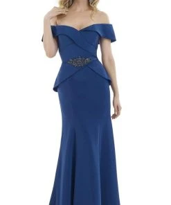 Feriani Couture - 18975 Off-Shoulder Jewel Accent Mermaid Gown