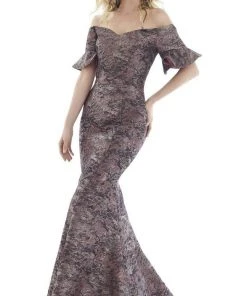 Feriani Couture - 20114 Off Shoulder Mermaid Dress With Train