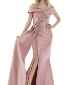 Feriani Couture - 20128 Embellished Off Shoulder Trumpet Dress