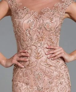 Feriani Couture - 26214 Beaded Illusion Trumpet Gown