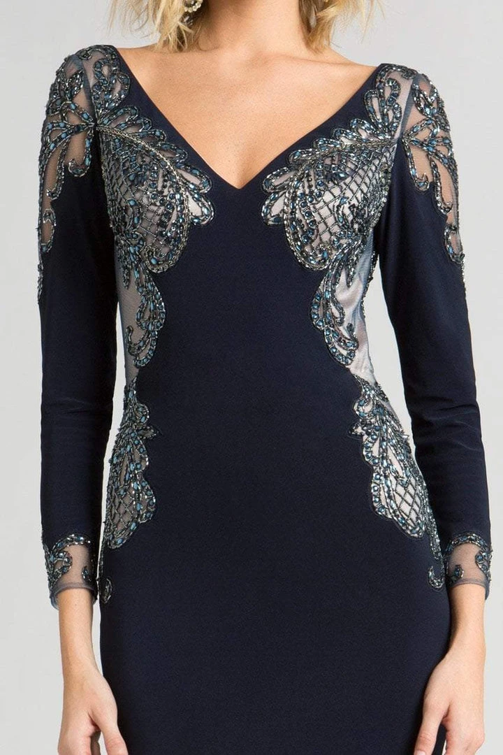 Feriani Couture - 26231 Embellished V-neck Dress 5 Feriani Couture - 26231 Embellished V-neck Dress