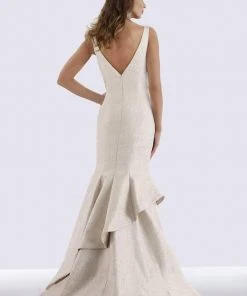 Feriani Couture - 26256 Sleeveless Deep V-neck Mermaid Gown