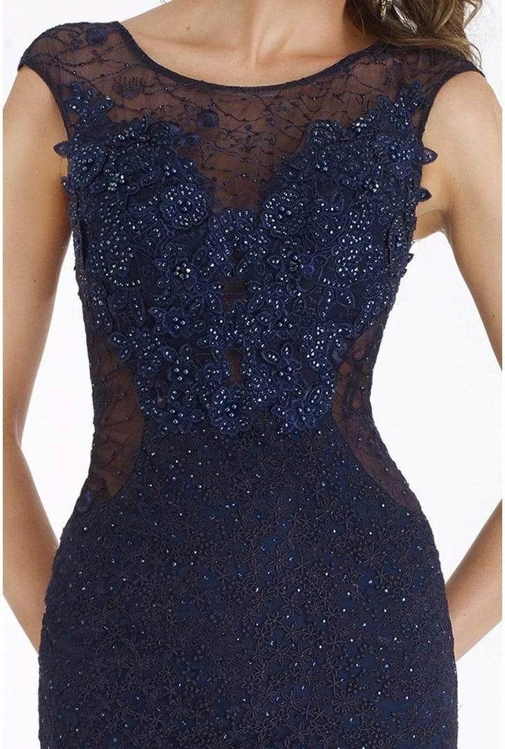 Feriani Couture - 26280 Cap Sleeve Illusion Jewel Lace Trumpet Gown 5 Feriani Couture - 26280 Cap Sleeve Illusion Jewel Lace Trumpet Gown