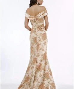 Feriani Couture - 26299 Floral Applique Off-Shoulder Mermaid Dress