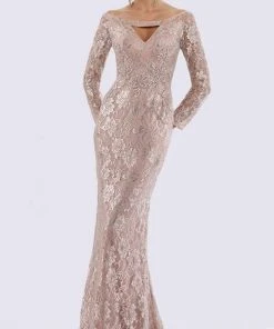 Feriani Couture - Floral Lace Off-Shoulder Dress 18727