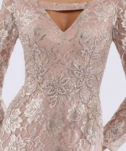 Feriani Couture - Floral Lace Off-Shoulder Dress 18727
