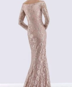 Feriani Couture - Floral Lace Off-Shoulder Dress 18727