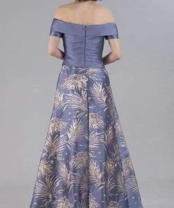 Gia Franco - 12104 Pleated Bod Embellished A-LINE GOWN