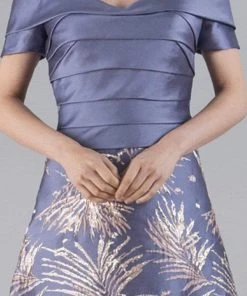 Gia Franco - 12104 Pleated Bod Embellished A-LINE GOWN